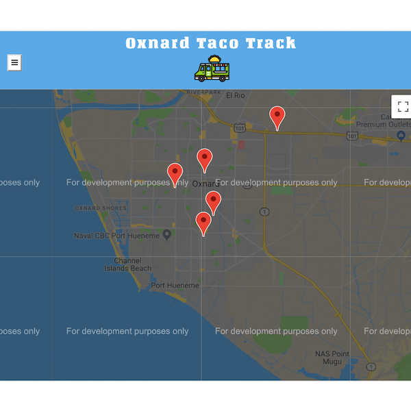 Screenshot of Taco Track App
